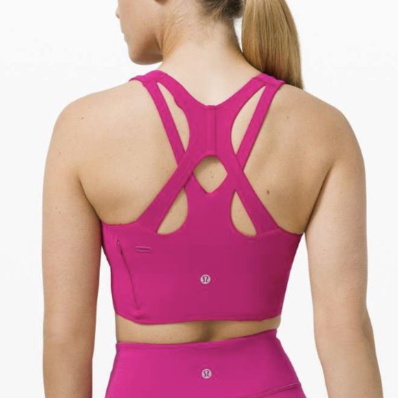lululemon athletica Other - Lululemon Stash It Bra *Medium Support, B/C Cup Ripened Raspberry Pink Size 4